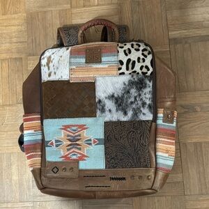 STS leather and cowhide backpack